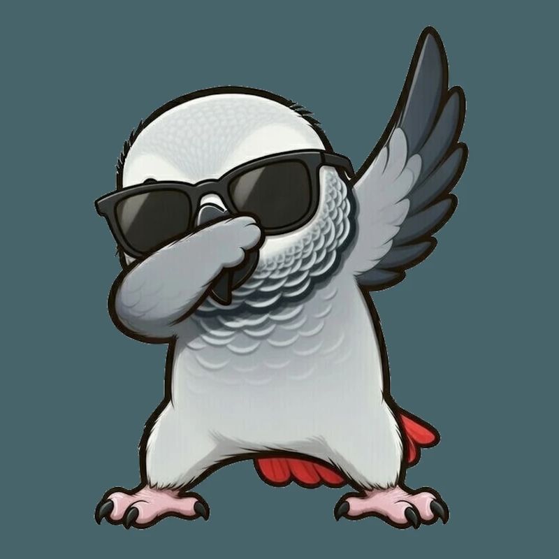Dabbing Graupapagei