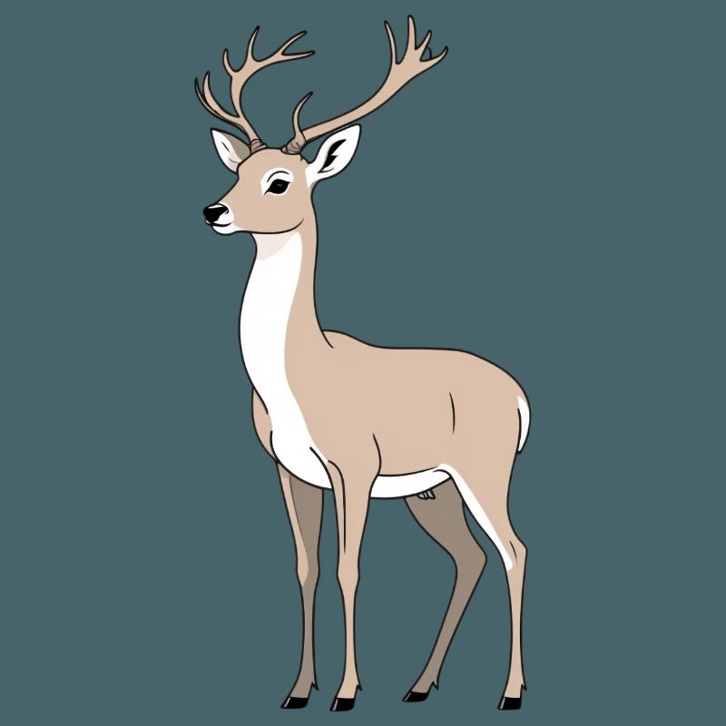 Hirsch mit elegantem Geweih