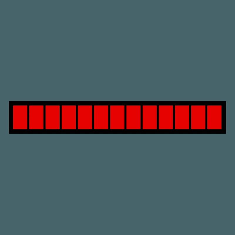 Rectangle loading bar Black Red (100%)