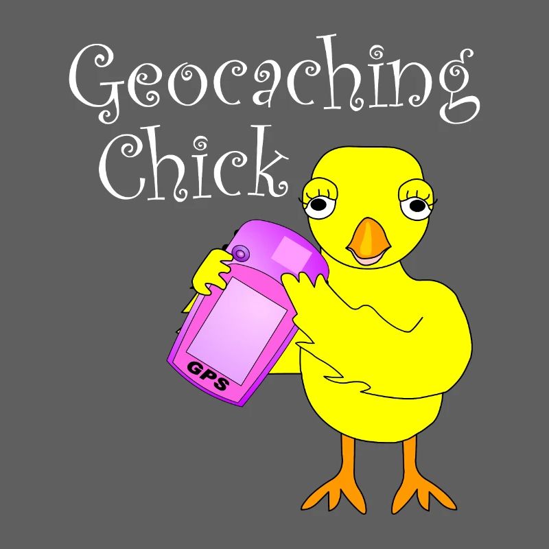 Geocaching Chick White Text