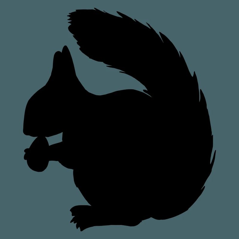 Eichhörnchen mit Nussschattenfigur