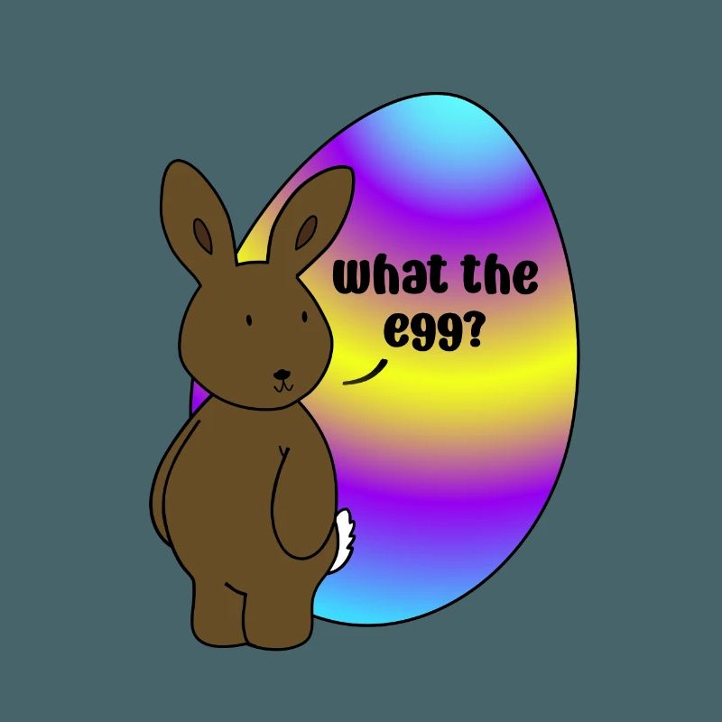 Happy Easter - Easter Bunny with Easter Egg