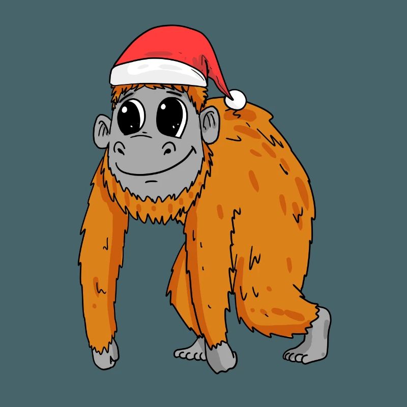 Affe Weihnachten