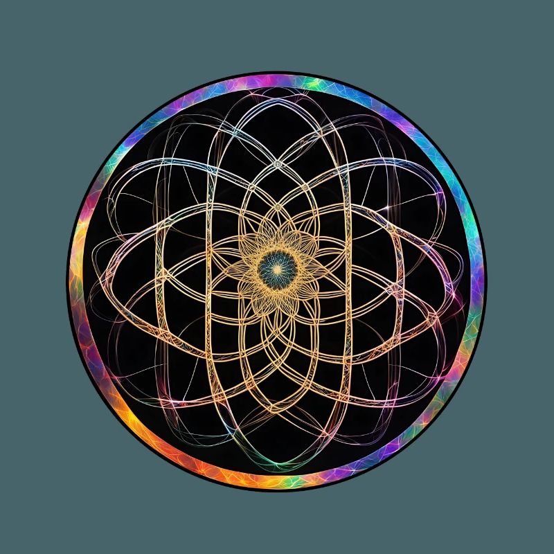 Rainbow Mandala Circle Pattern