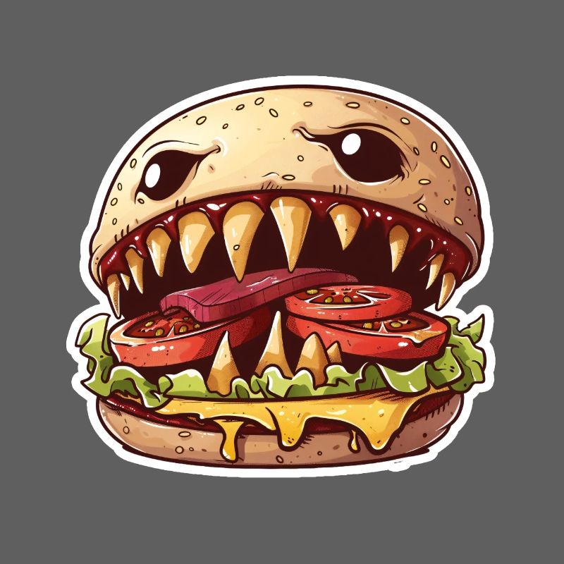 Fleischfressender Cheeseburger – Monster Burger
