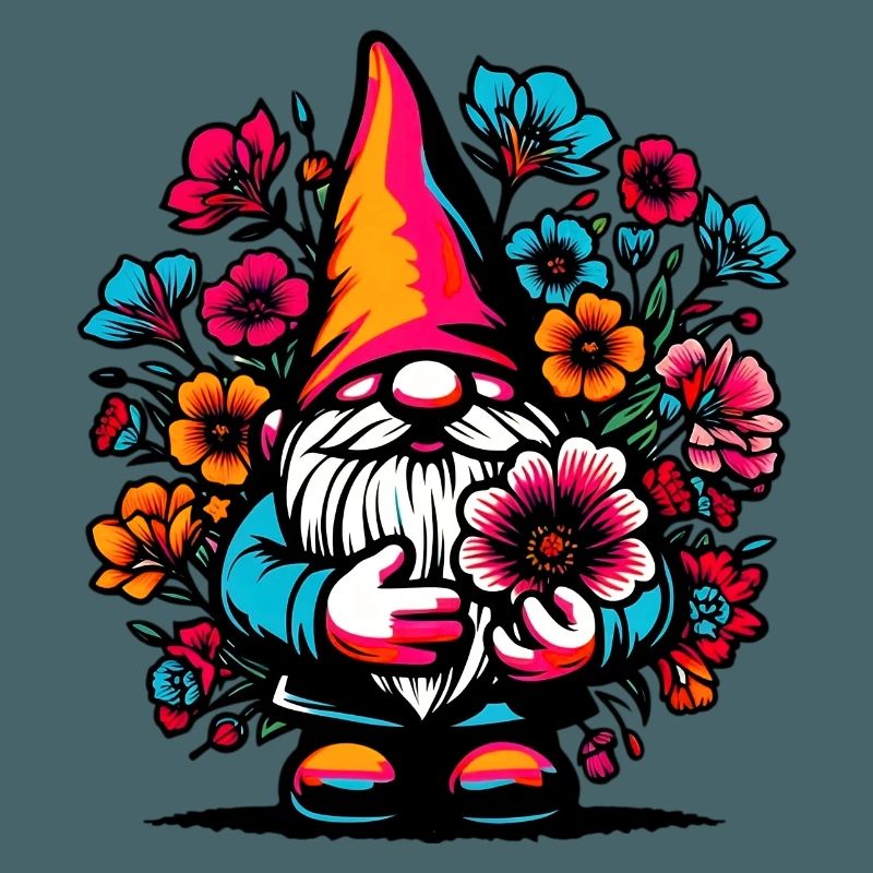 Gnome à fleurs