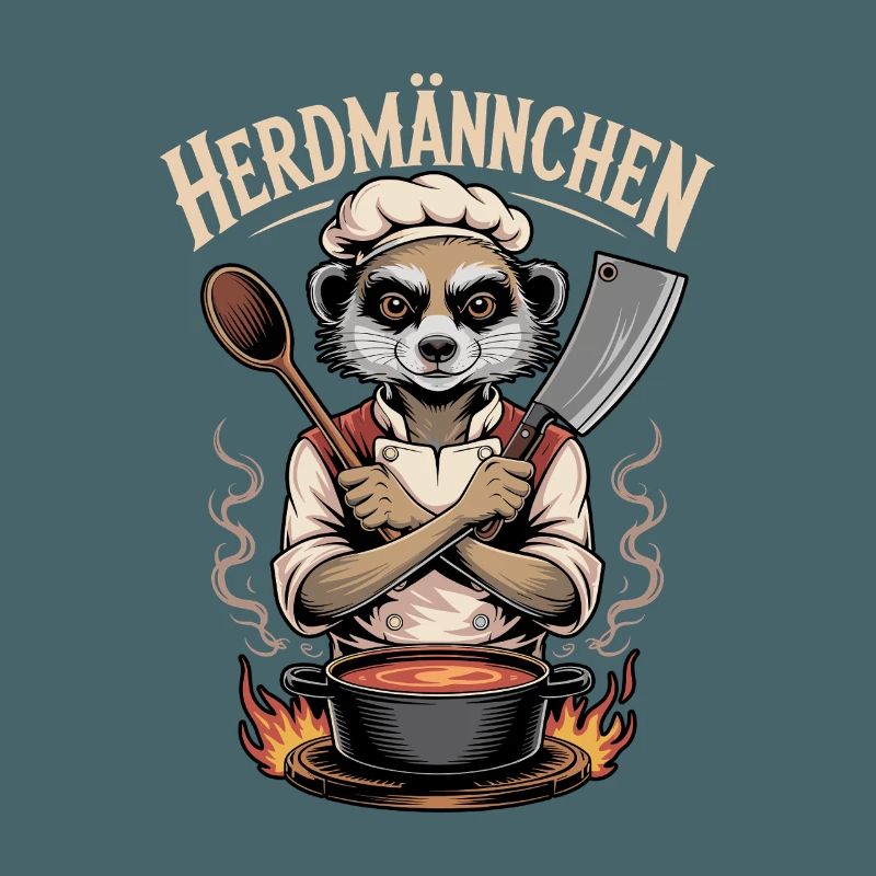 Herdmannchen Kochen Lustiger Koch Herdmannchen