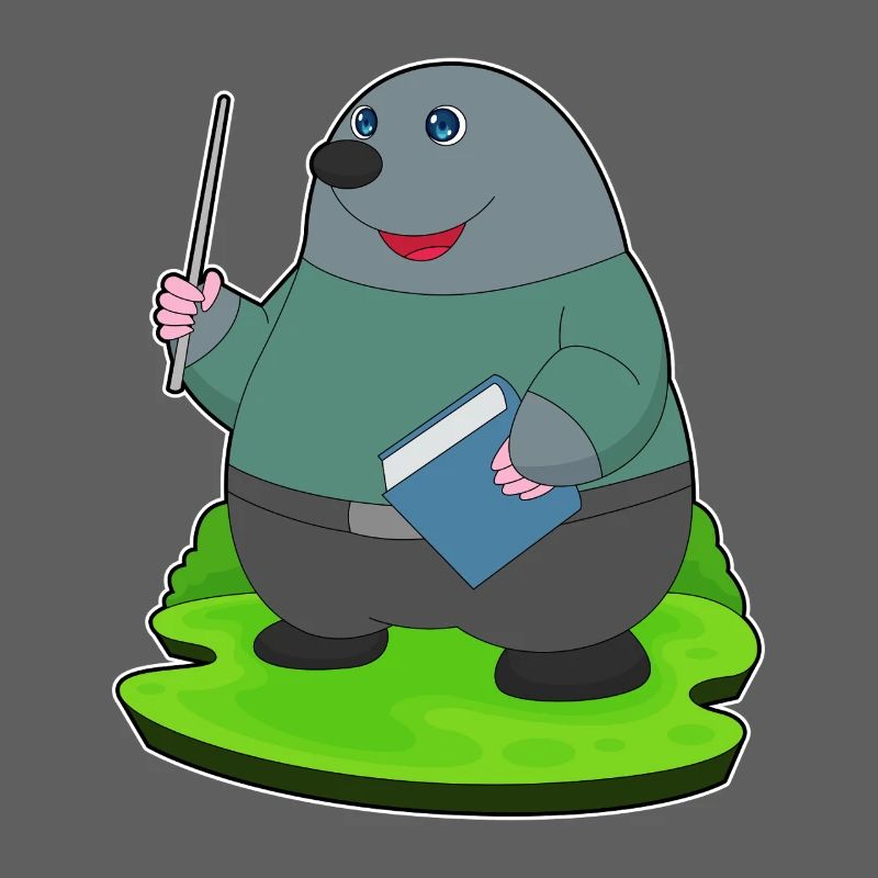 Mole Teacher Book School