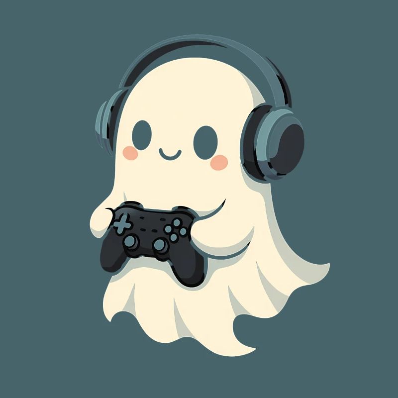 Geist mit Kopfhörer Spielcontroller