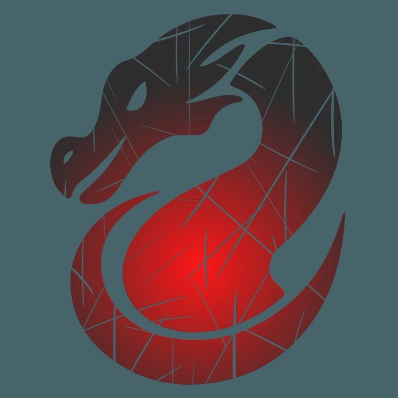 Roter Drachen mit Split-Textur