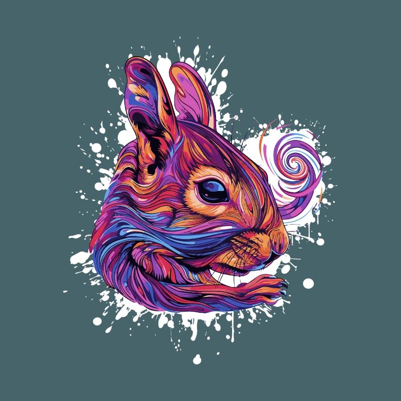 Psychedelischer Eichhörnchenkopf
