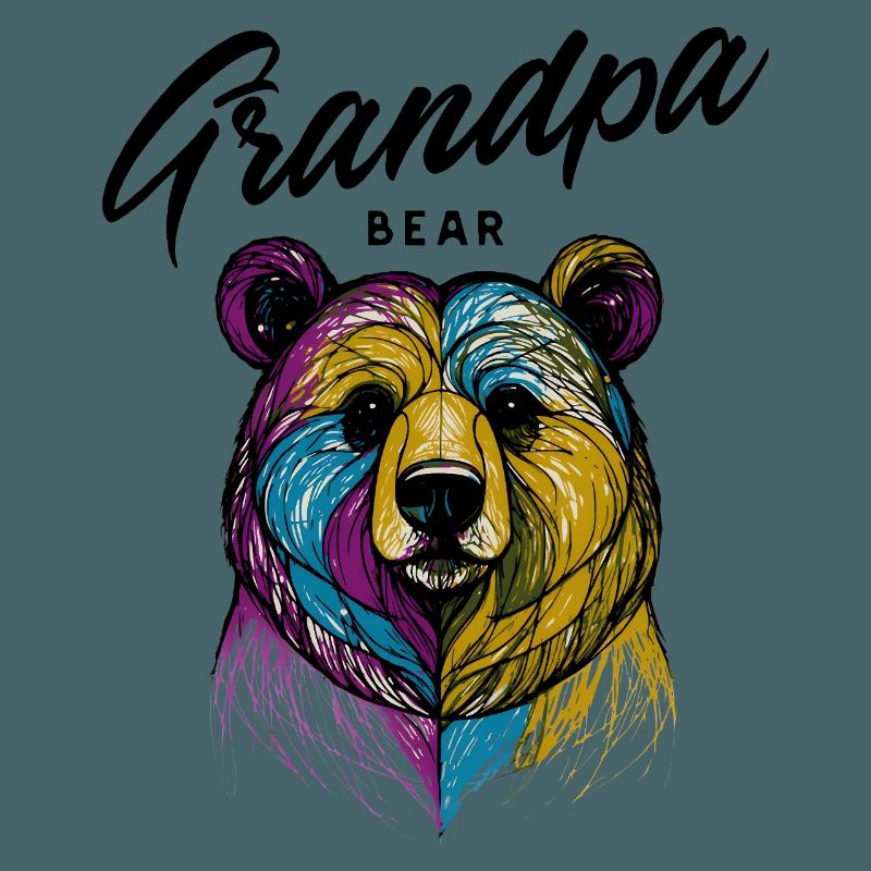 Rainbow Bear Split Grandpa Bear