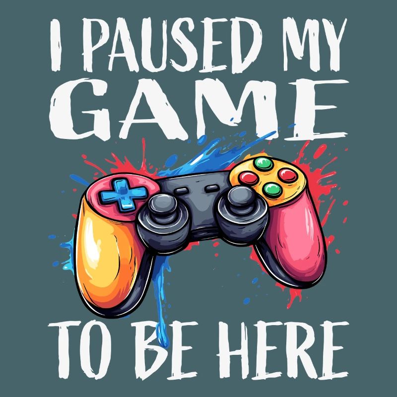 Gamer Pause Controller Farbexplosion