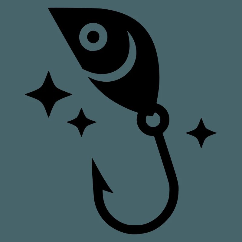 Fishing Lure Spoon Hook Luck Vector