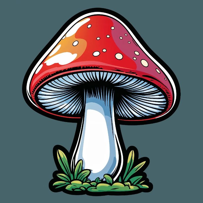 Red Toadstool Popart Design