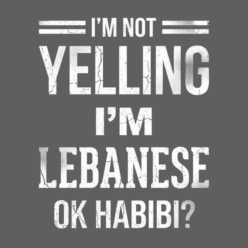 Nicht schreien, ich bin Libanese, okay, Habibi.
