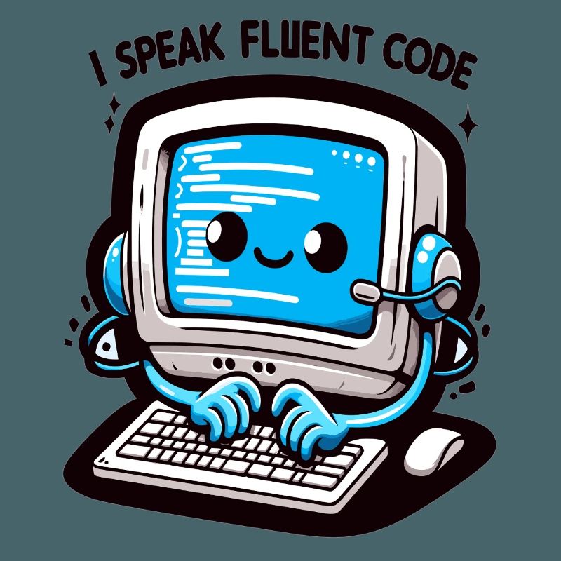 I Speak Fluent Code Retro Computer