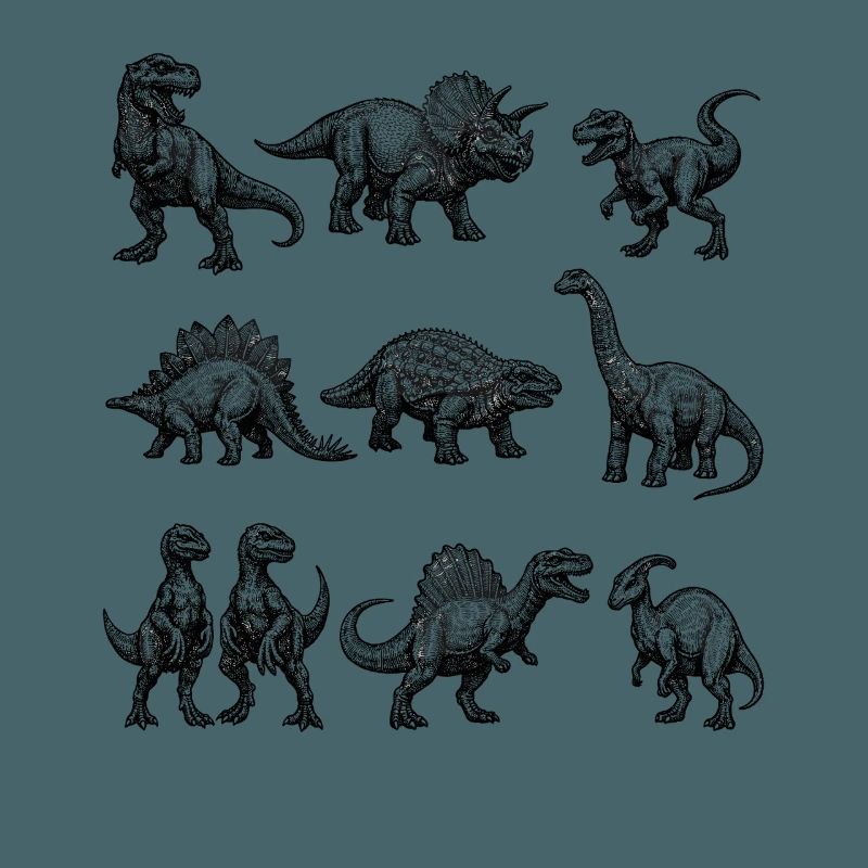 Dino Silhouette Pattern