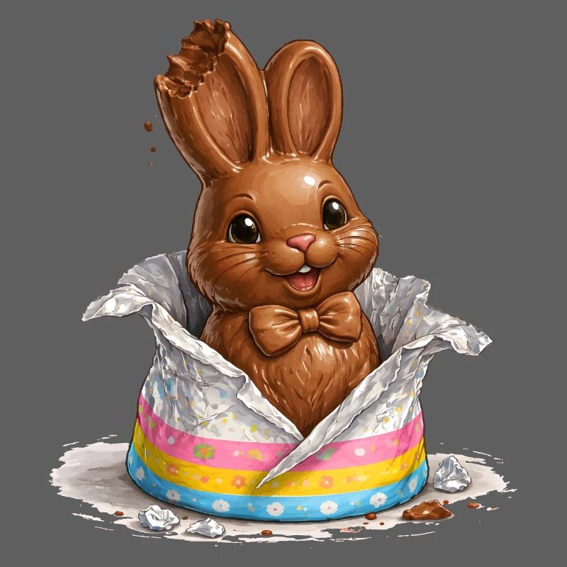 Chocolate bunny in Easter egg