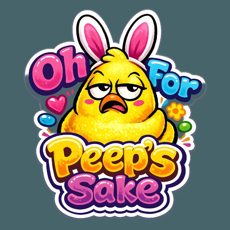 For Peeps Sake Happy Easter Easter Chick Vintage