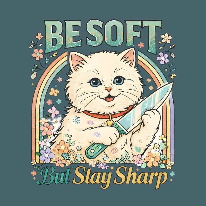 Be Soft Stay Sharp Katze Katzenmama sarkastisch