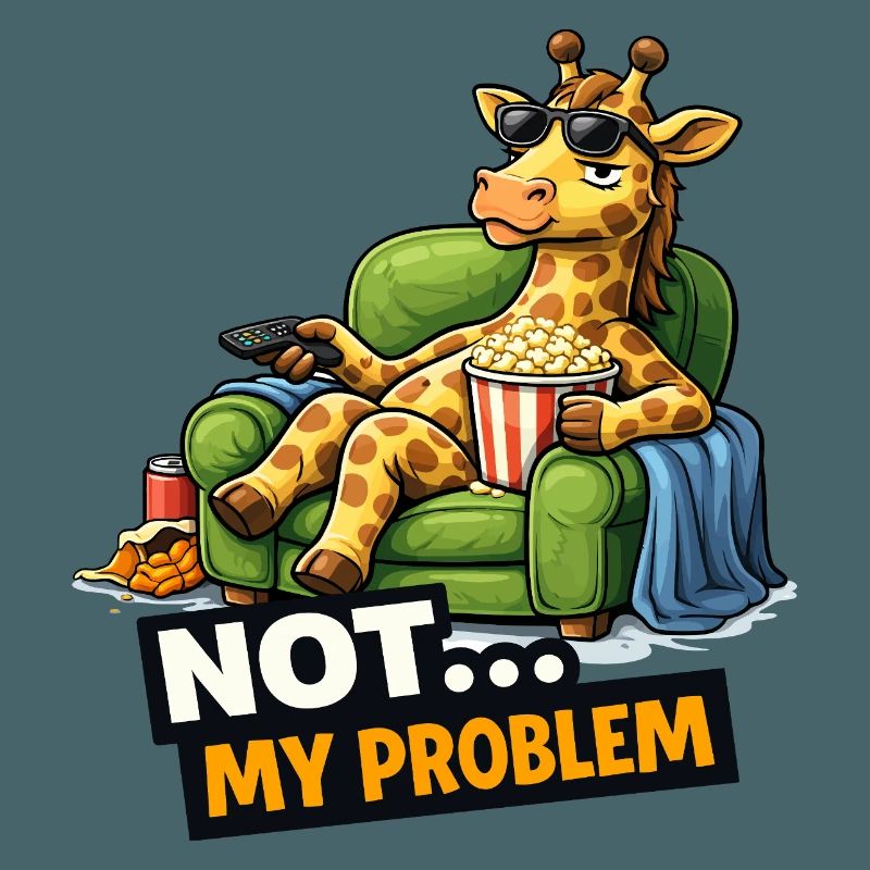Not My Problem Giraffe Couch Meme