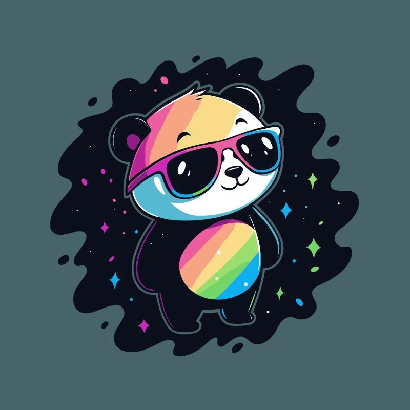 Panda Rainbow Galaxy Coole Brillen