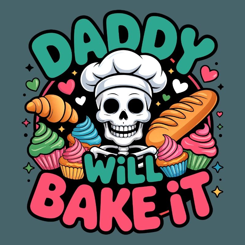 Daddy Will Bake It Skeleton Chef