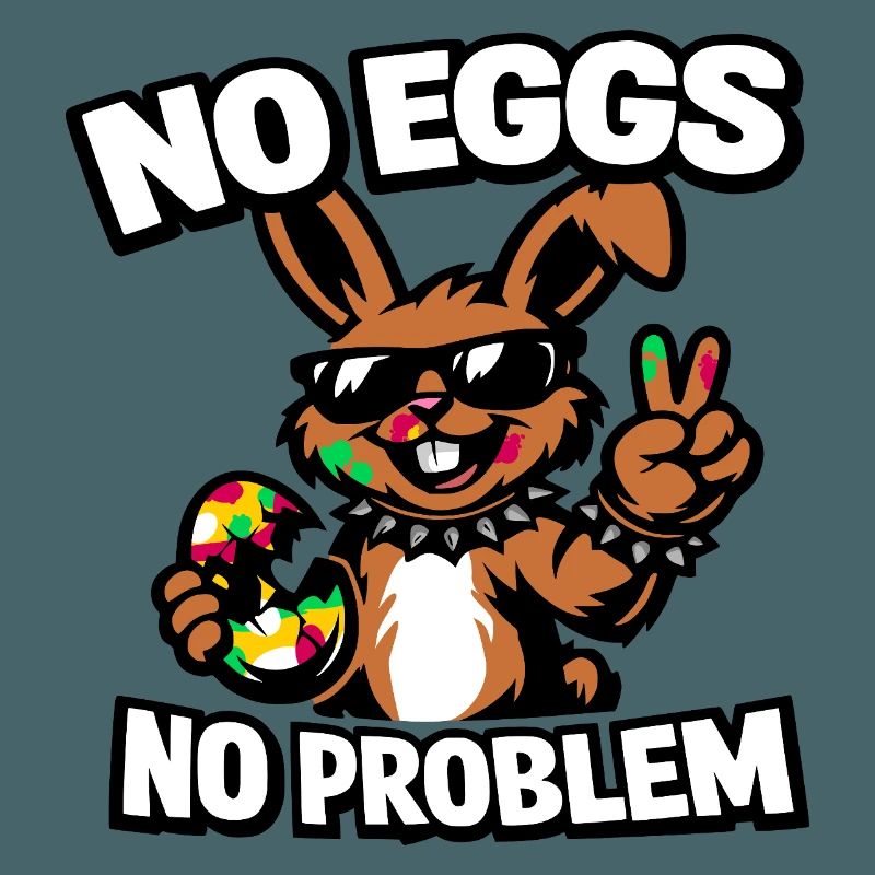 Funny Easter Bunny – No Eggs No Problem