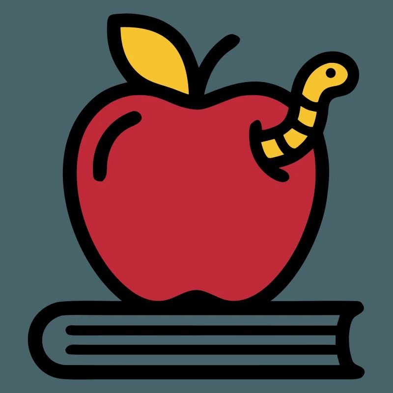 Apple Book Worm Elementary School