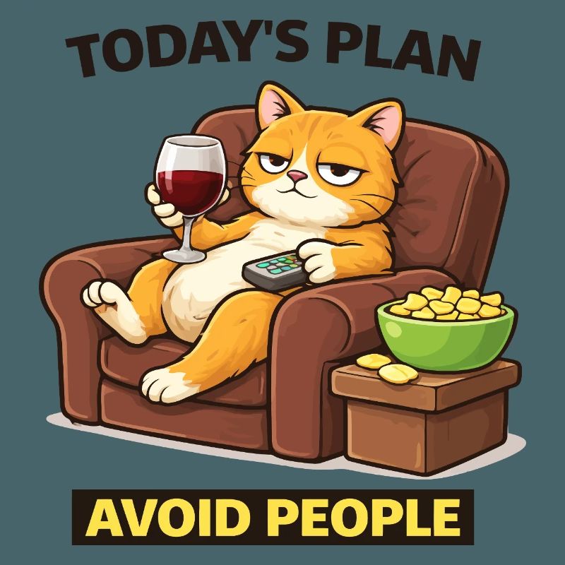 Today's Plan Avoid People Cat