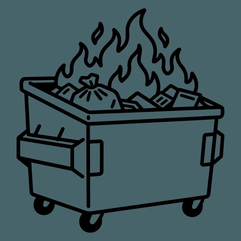 Müllcontainer-Feuer