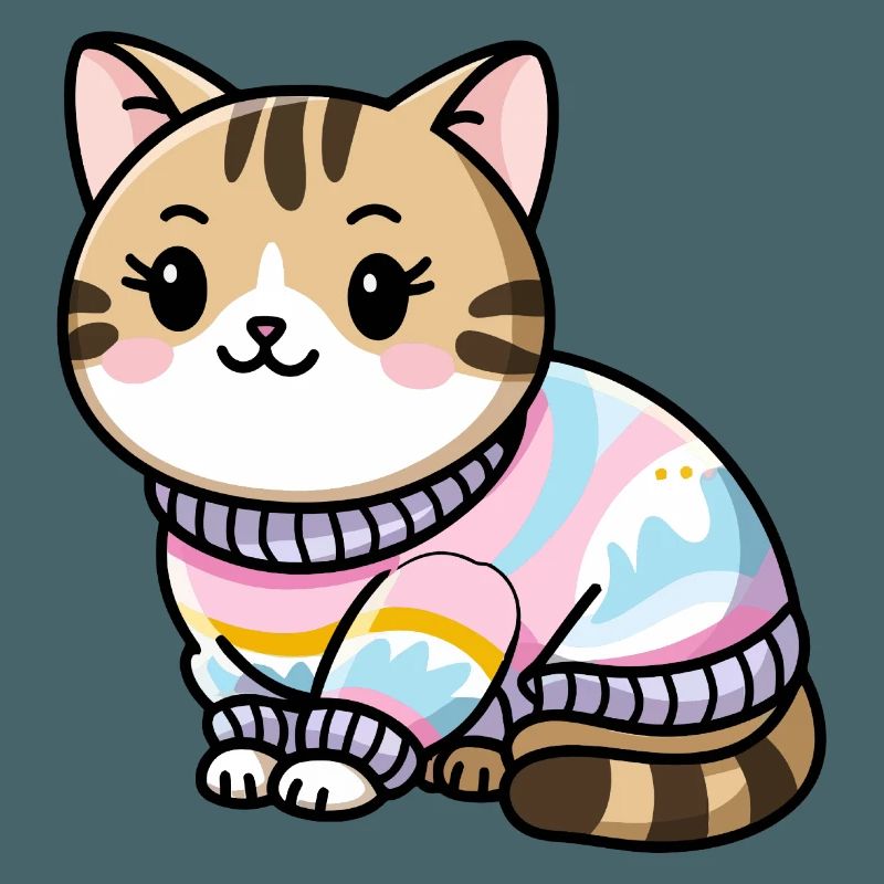 Pull douillet chat