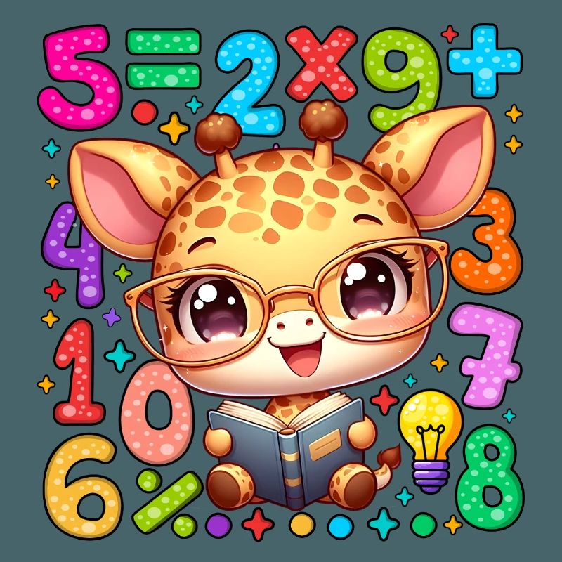 Number Day Giraffe Reading Math Book