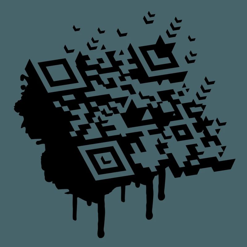 3D Barcode als Graffiti