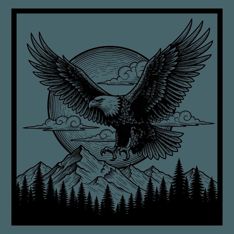 Eagle in a swoop