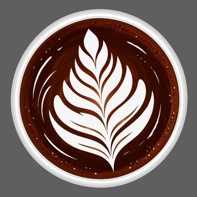 Latte Art Leaf Cappuccino Design