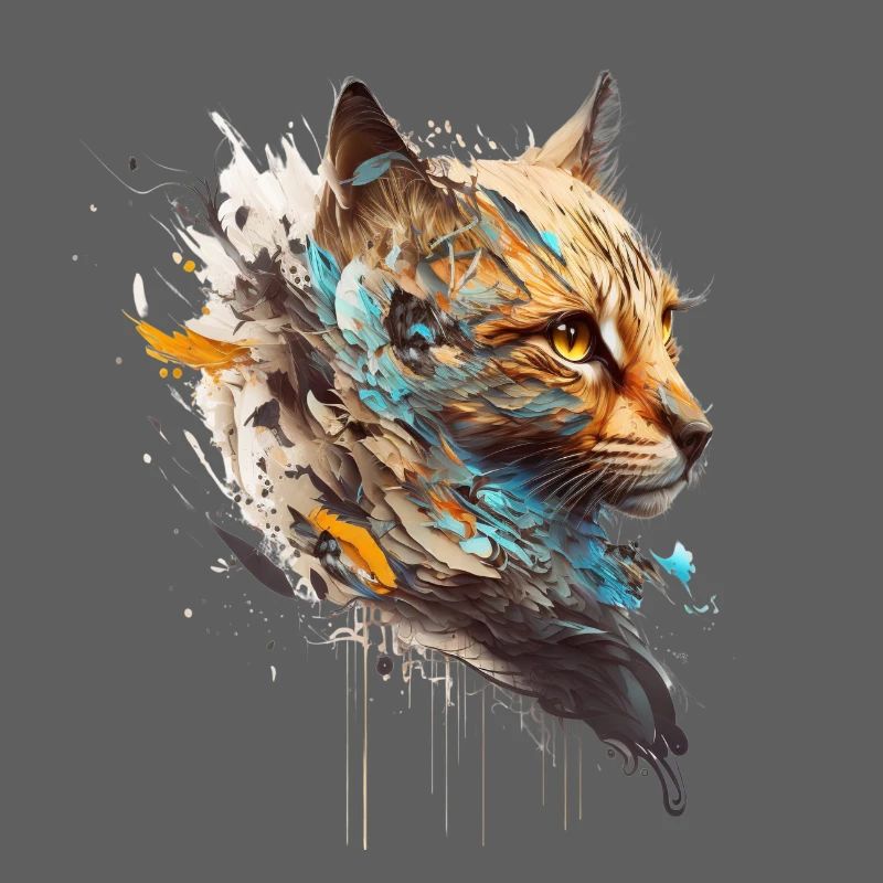 Mignon gros chat dans le profil latéral