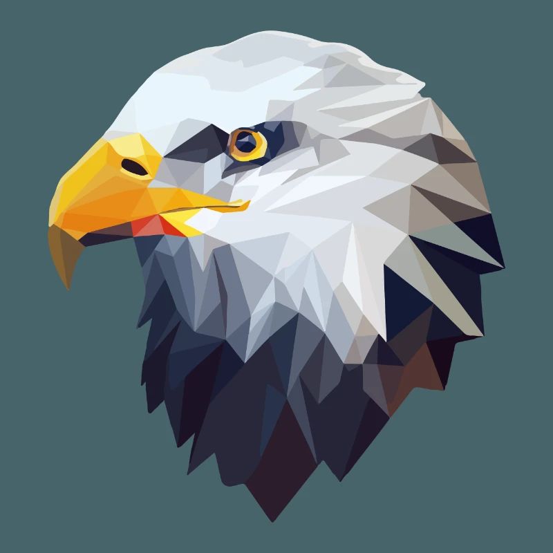 Stylized, geometric eagle