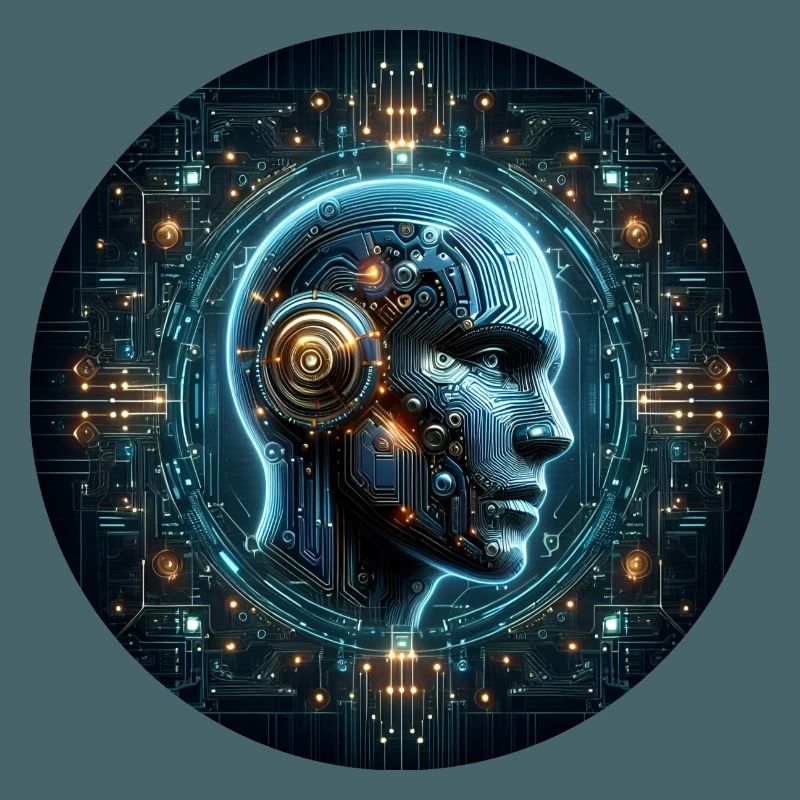 Artificial Intelligence Cyber Head Tech