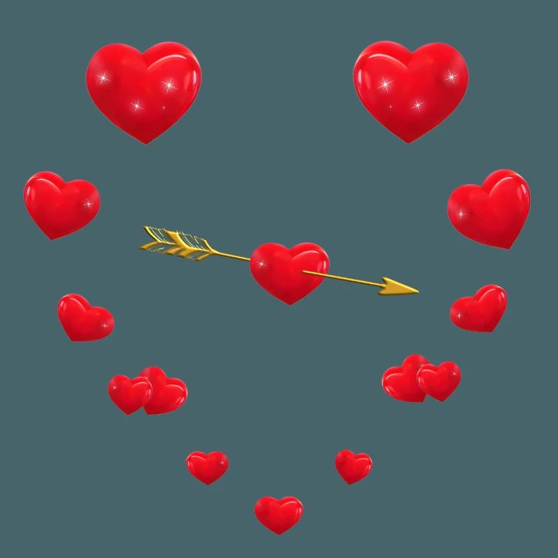 Conception de coeur aimant avec flèche