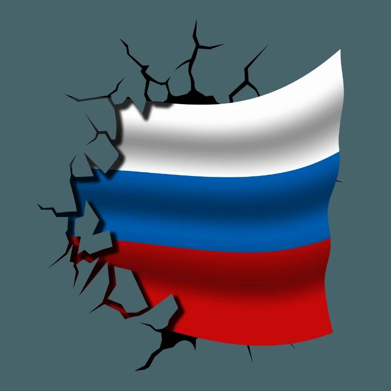 Drapeau de la Russie - Russie - Drapeau Broken Design