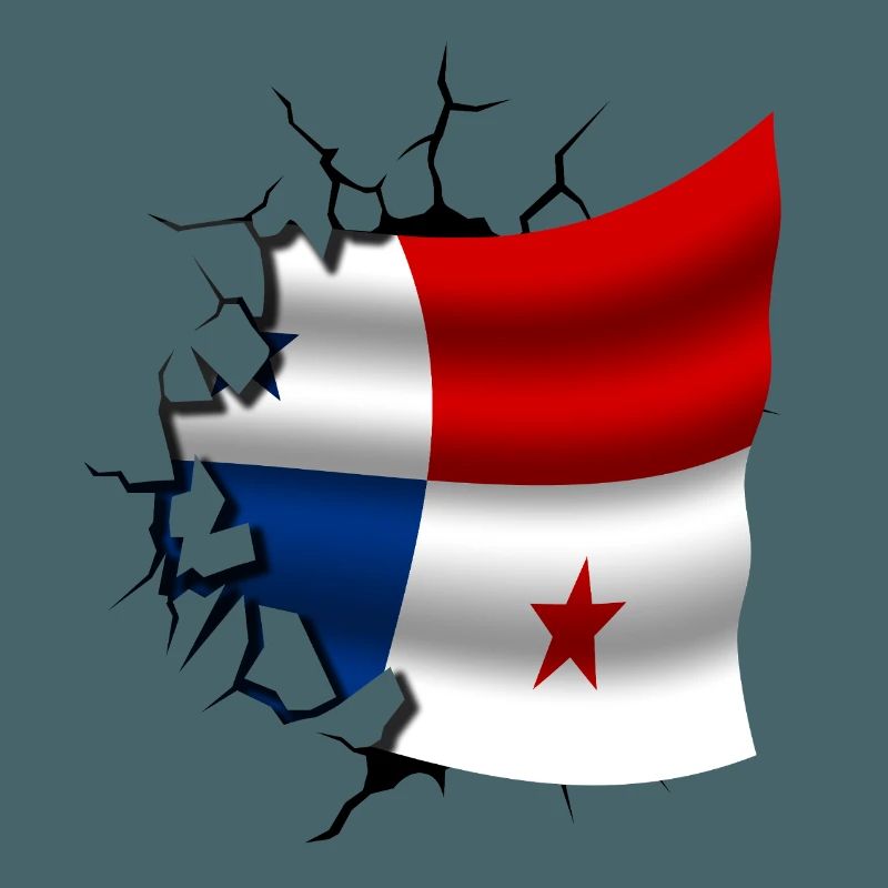 Drapeau du Panama - Panama - Drapeau Broken Design