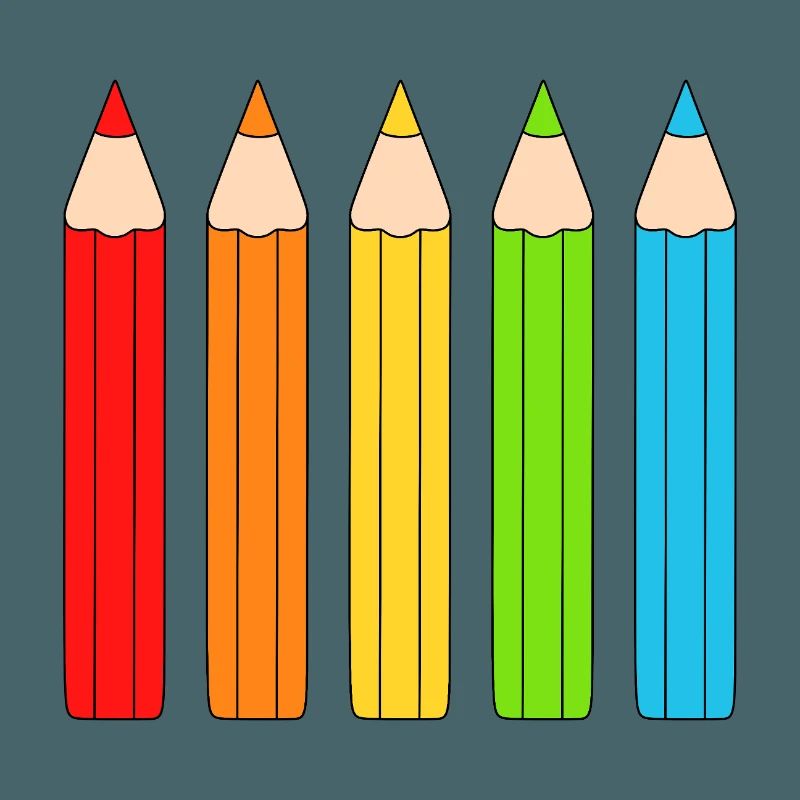 Lebendiges Farbstift-Array-Design