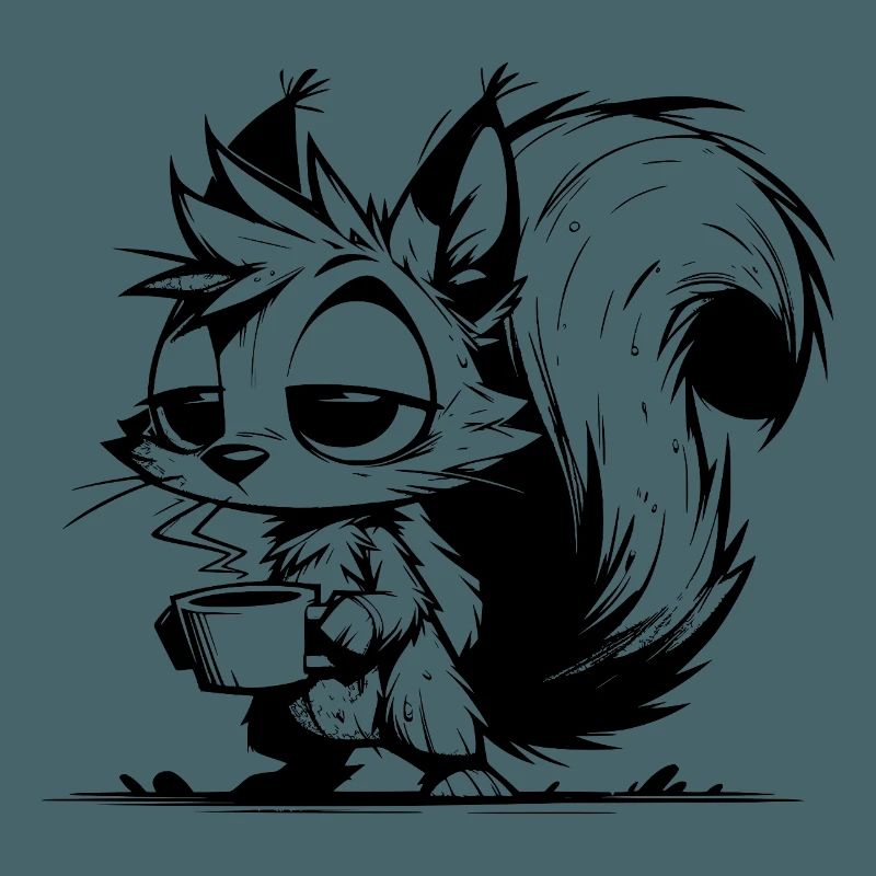 Please Do Not Disturb – Squirrel Coffee Time