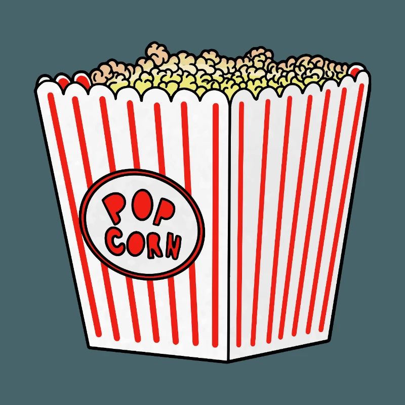 Popcorn Stripe Burst Eimer Retro