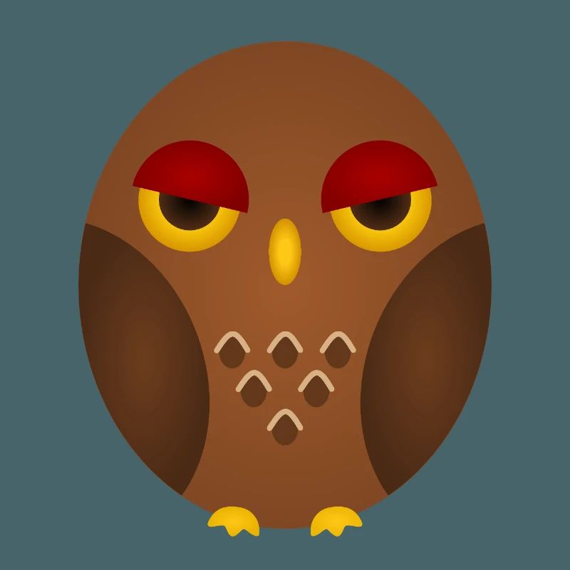 Grumpy Owl Silhouette
