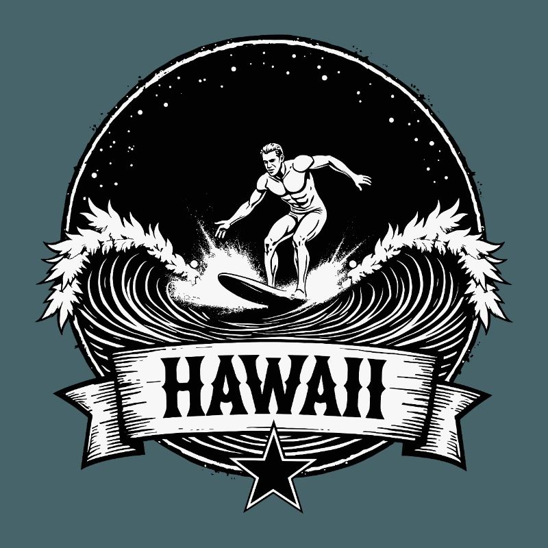 Hawaii Surfer Surfer on Pacific Wave