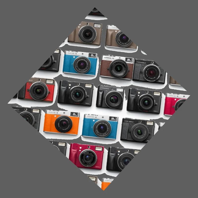 Colorful camera pattern print