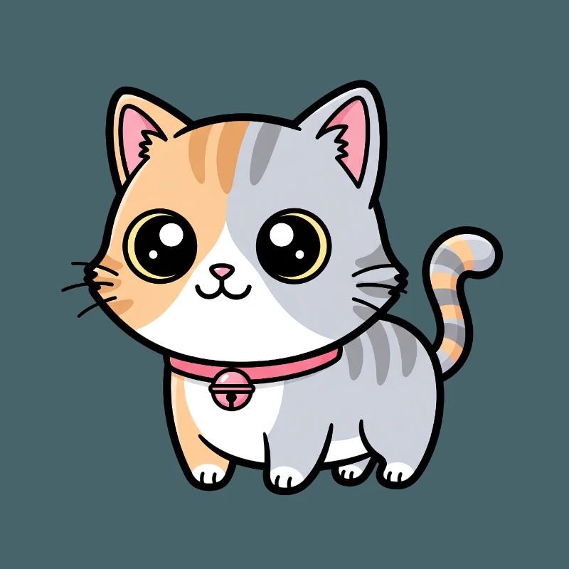 Charme de collier chaton calicot